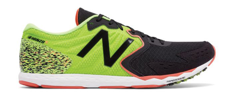 New balance mens minimalistic green and black running shoe.